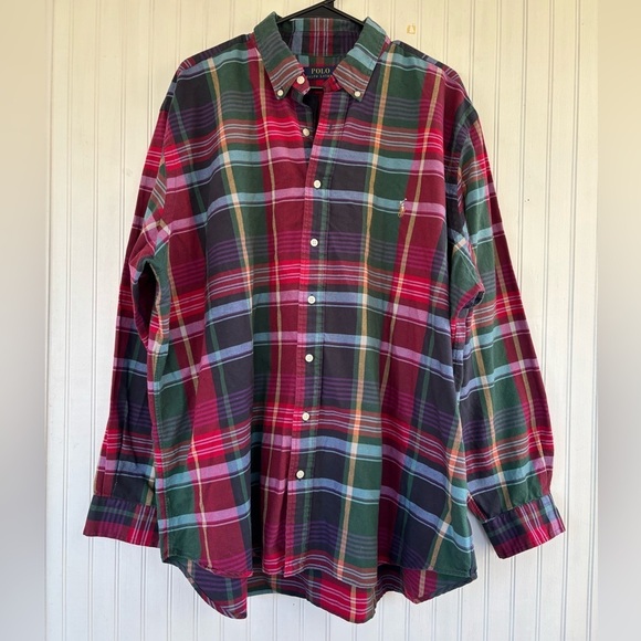 Polo Ralph Lauren Other - POLO Ralph Lauren Men's Plaid Long Sleeve Button Down Shirt Preppy Size 2XB